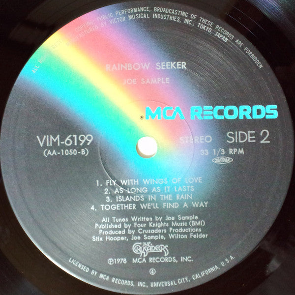 Joe Sample - Rainbow Seeker (Vinyl, LP, Album, Reissue)