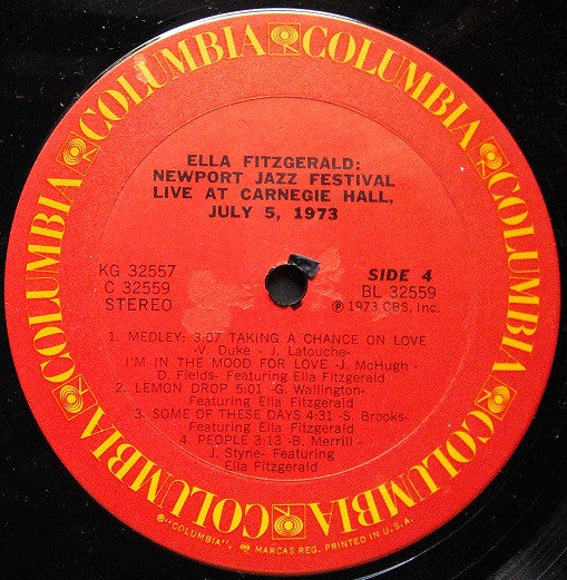 Ella Fitzgerald - Newport Jazz Festival Live At Carnegie Hall, July 5, 1973 (2xVinyl, LP, Album) Good Plus (G+) / Very Good (VG)