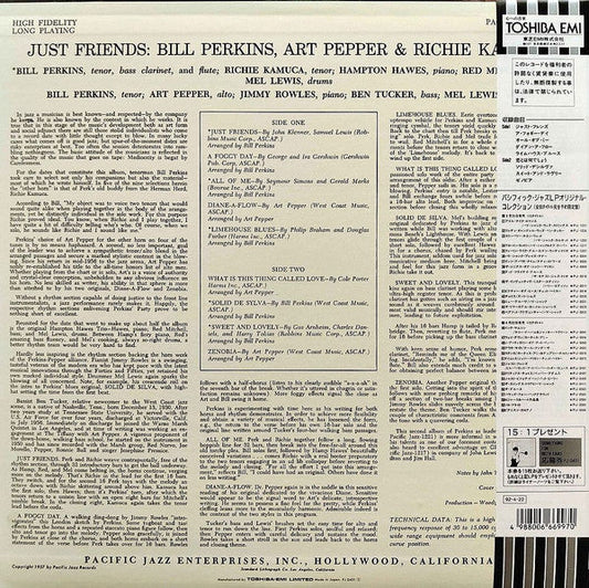 Bill Perkins - Just Friends (Vinyl, LP, Album, Mono) Very Good (VG) / Very Good (VG)