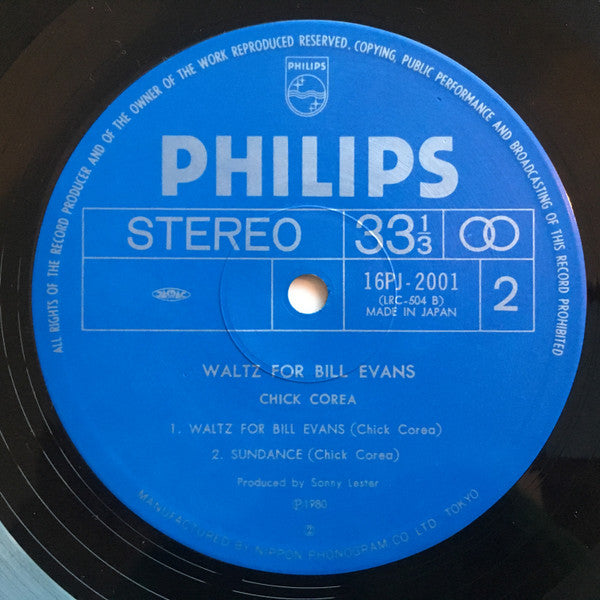 Chick Corea - Waltz For Bill Evans (Vinyl, LP)