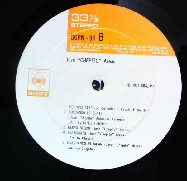 José "Chepito" Areas - Jose "Chepito" Areas (Vinyl, LP, Album)