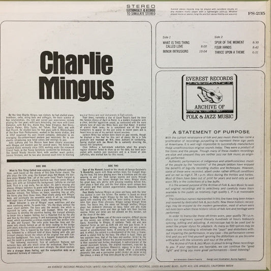 Charles Mingus - Charlie Mingus (Vinyl, LP, Compilation, Repress, Stereo) Very Good (VG) / Very Good (VG)