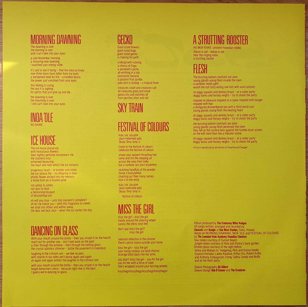 The Creatures - Feast (Vinyl, LP, Album) Near Mint (NM or M-) / Very Good Plus (VG+)