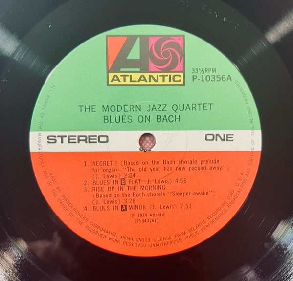 The Modern Jazz Quartet - Blues On Bach (Vinyl, LP, Album, Stereo) Very Good Plus (VG+) / Good Plus (G+)