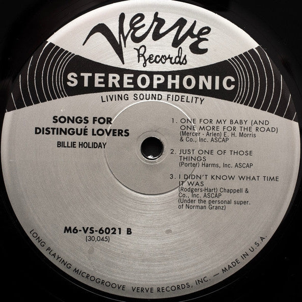 Billie Holiday - Songs For Distingué Lovers (Vinyl, LP, Album, Limited Edition, Reissue, Stereo) Near Mint (NM or M-) / Near Mint (NM or M-)