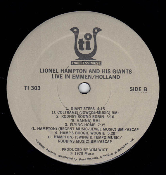 Lionel Hampton & His Giants Of Jazz - Live In Emmen/Holland (Vinyl, LP, Album) Very Good Plus (VG+) / Very Good Plus (VG+)