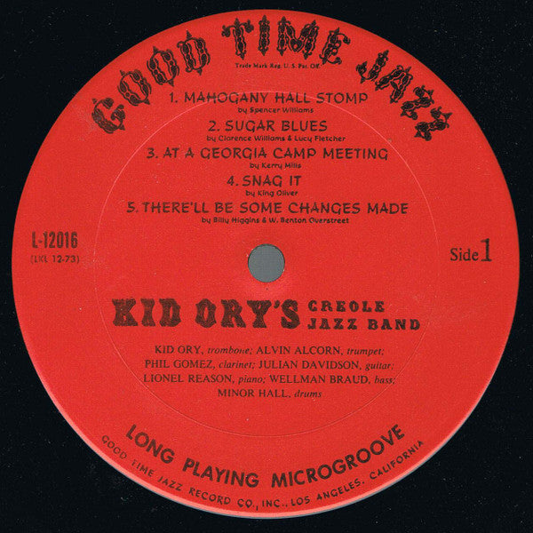 Kid Ory And His Creole Jazz Band - The Legendary 'Kid' (Vinyl, LP, Album, Reissue) Very Good Plus (VG+) / Very Good (VG)