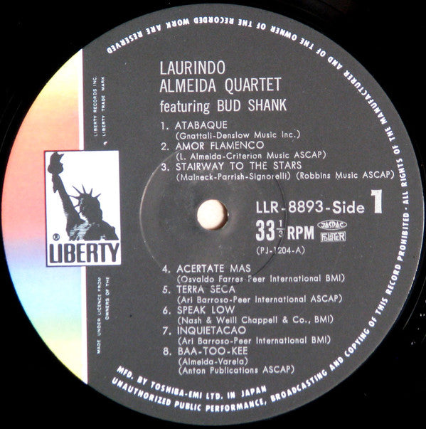 Laurindo Almeida Quartet - Laurindo Almeida Quartet Featuring Bud Shank (Vinyl, LP, Album) Very Good Plus (VG+) / Very Good Plus (VG+)
