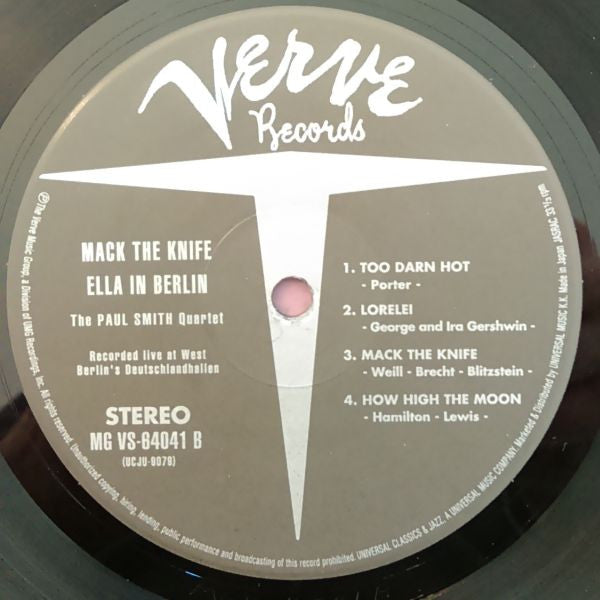 Ella Fitzgerald - Mack The Knife - Ella In Berlin (Vinyl, LP, Album, Limited Edition, Reissue, Remastered, Stereo) Very Good Plus (VG+) / Near Mint (NM or M-)