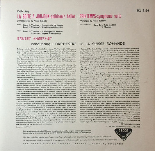 Claude Debussy - La Boite A Joujoux / Printemps (Vinyl, LP, Stereo, Reissue) Very Good Plus (VG+) / Very Good (VG)