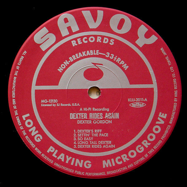 Dexter Gordon - Dexter Rides Again (Vinyl, LP, Album, Mono) Very Good Plus (VG+) / Very Good Plus (VG+)