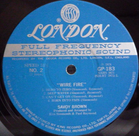 Savoy Brown - Wire Fire (Vinyl, LP, Album) Very Good Plus (VG+) / Very Good (VG)