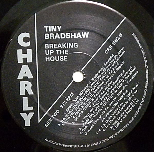 Tiny Bradshaw - Breakin' Up The House (Vinyl, LP, Compilation) Very Good Plus (VG+) / Very Good (VG)