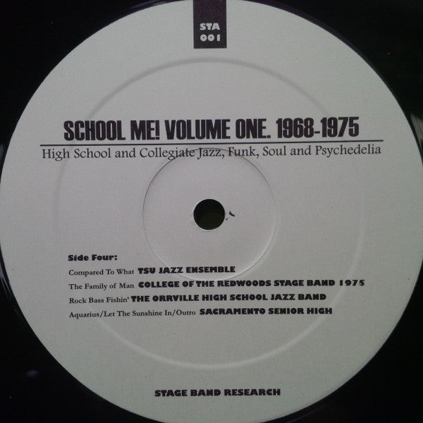 Various - School Me! Volume One, 1968-1975 - High School And Collegiate Jazz, Funk, Soul And Psychedelia (2xVinyl, LP, Compilation) Very Good (VG) / Very Good (VG)