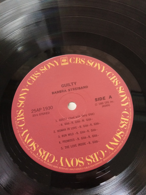 Barbra Streisand - Guilty (Vinyl, LP, Album)