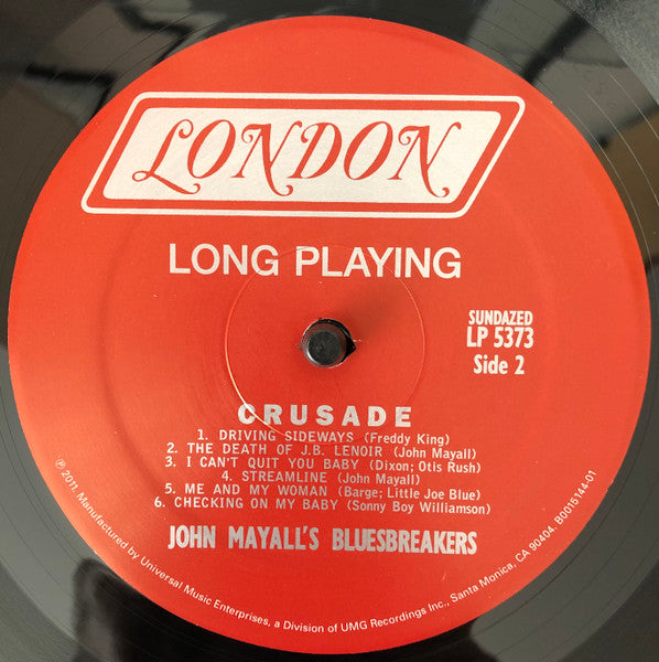 John Mayall & The Bluesbreakers - Crusade (Vinyl, LP, Mono, Album, Reissue) Very Good (VG) / Very Good Plus (VG+)