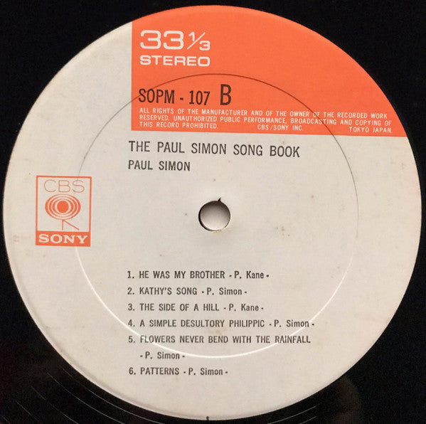 Paul Simon - The Paul Simon Song Book (Vinyl, LP, Album, Reissue, Stereo) Very Good (VG) / Very Good Plus (VG+)