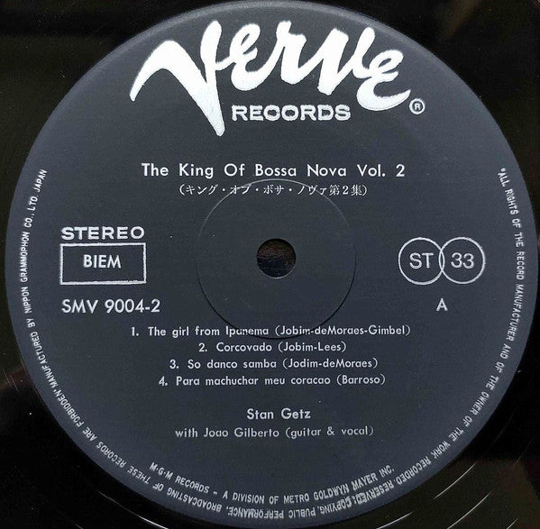 Stan Getz - The King Of Bossa Nova (2xVinyl, LP, Compilation) Good Plus (G+) / Very Good (VG)