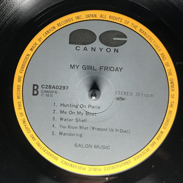 Salon Music - My Girl Friday (Vinyl, LP, Album, Stereo) Very Good Plus (VG+) / Very Good Plus (VG+)