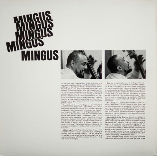 Charles Mingus - Mingus Mingus Mingus Mingus Mingus (Vinyl, LP, Album, Limited Edition, Reissue, Remastered, Stereo) Good Plus (G+) / Very Good Plus (VG+)