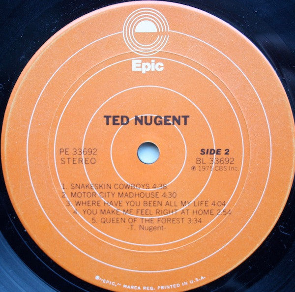 Ted Nugent - Ted Nugent (Vinyl, LP, Album, Stereo) Good Plus (G+) / Good Plus (G+)