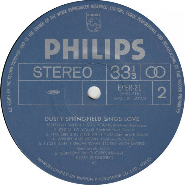 Dusty Springfield - Sings Love (Vinyl, LP, Compilation, Reissue, Stereo) Very Good (VG) / Very Good (VG)
