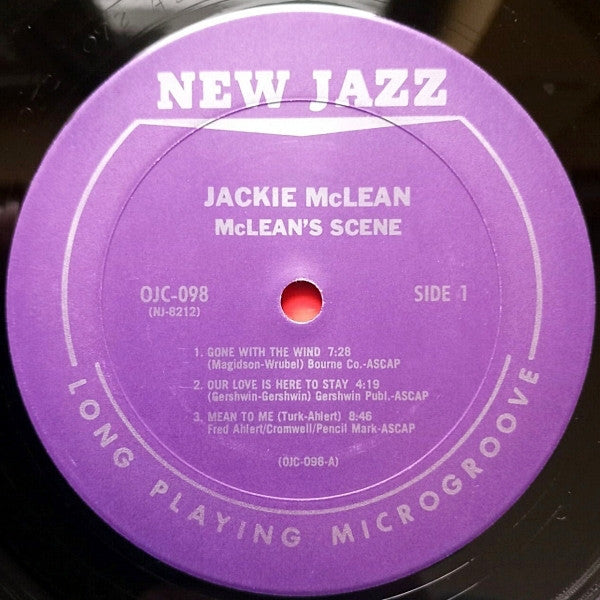 Jackie McLean - McLean's Scene (Vinyl, LP, Album, Reissue, Mono) Very Good (VG) / Very Good Plus (VG+)