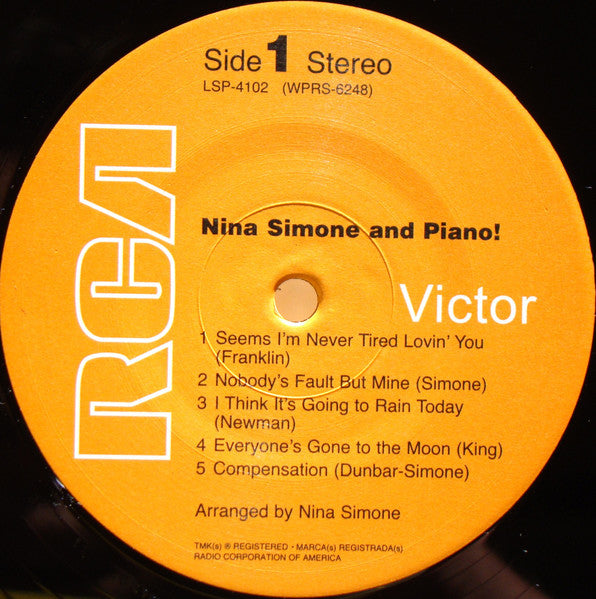 Nina Simone - Nina Simone And Piano ! (Vinyl, LP, Album, Reissue, Remastered, Stereo) Near Mint (NM or M-) / Near Mint (NM or M-)
