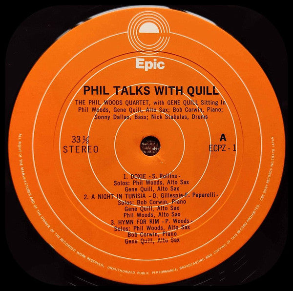 The Phil Woods Quartet - Phil Talks With Quill (Vinyl, LP, Album, R...