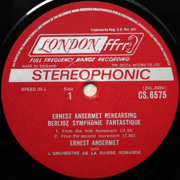 Hector Berlioz - Symphonie Fantastique / Le Corsaire Overture / / Rehearsing Berlioz Symphonie Fantastique (2xVinyl, LP, Stereo) Very Good (VG) / Very Good (VG)