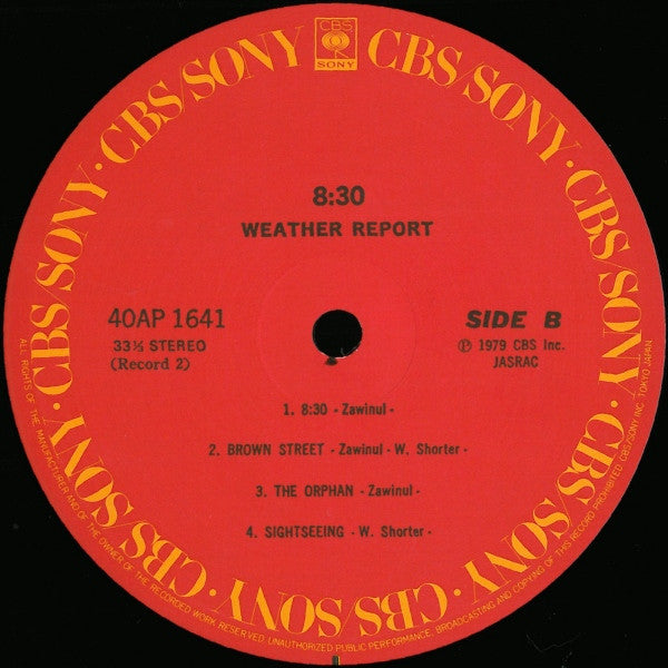 Weather Report - 8:30 (Vinyl, LP, Album)