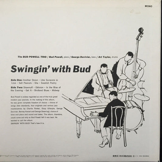Bud Powell - Swingin' With Bud (Vinyl, LP, Album, Reissue, Mono) Very Good (VG) / Very Good (VG)