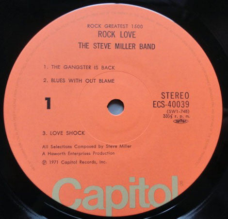 Steve Miller Band - Rock Love (Vinyl, LP, Album, Reissue)