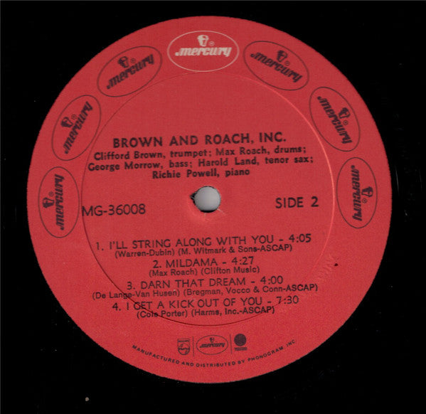 Clifford Brown And Max Roach - Brown And Roach Incorporated (Vinyl,...