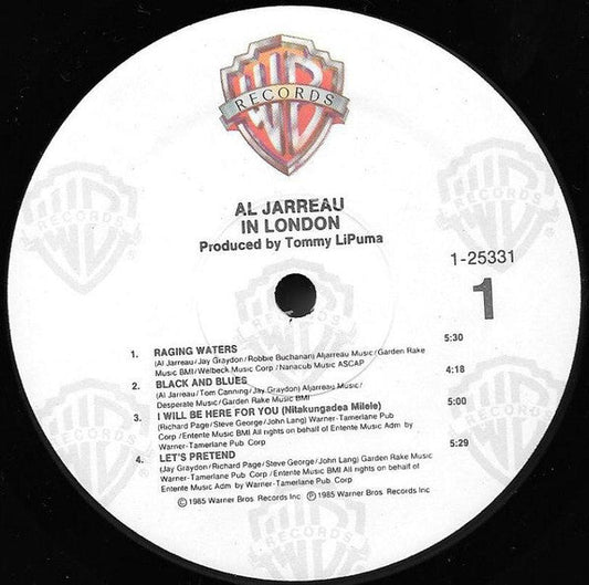 Al Jarreau - In London (Vinyl, LP, Album) Very Good Plus (VG+) / Very Good (VG)