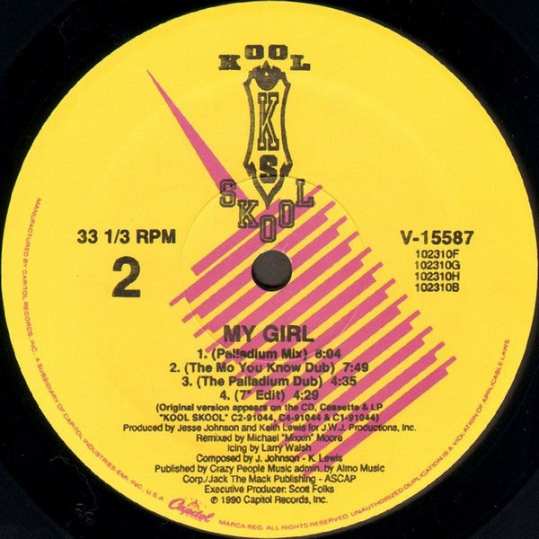 Kool Skool - My Girl (Vinyl, 12", Single, 33 ⅓ RPM) Very Good Plus (VG+) / Very Good Plus (VG+)