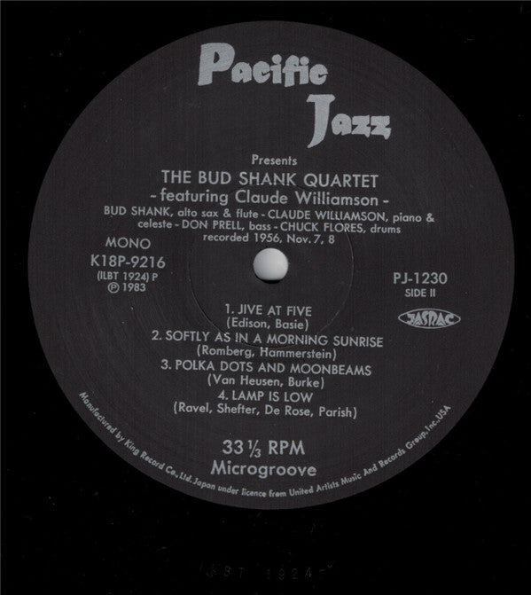Bud Shank Quartet - Bud Shank Quartet Featuring Claude Williamson (...