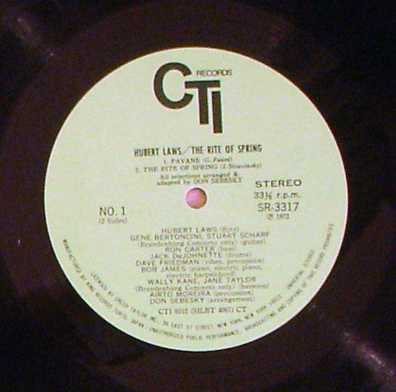 Hubert Laws - The Rite Of Spring (Vinyl, LP, Album)