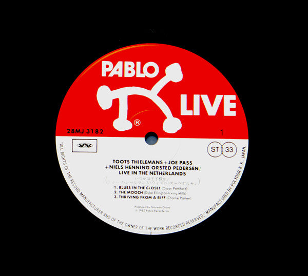 Toots Thielemans - Live In The Netherlands (Vinyl, LP, Album)