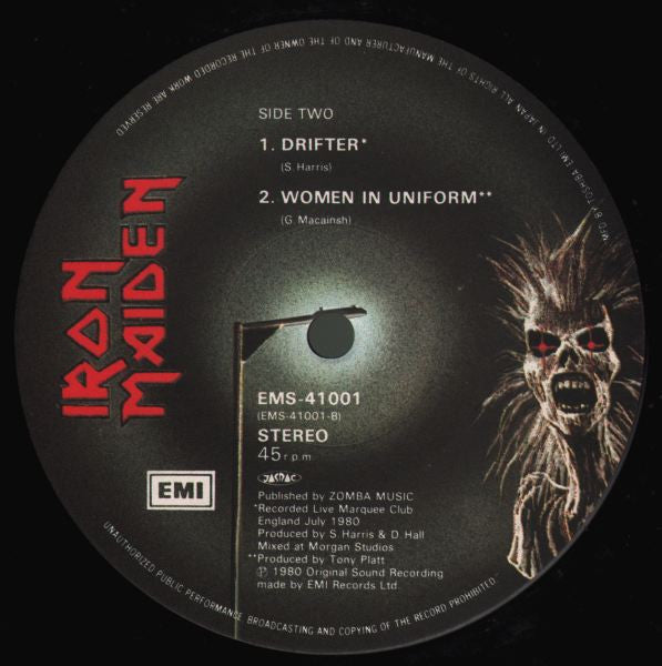 Iron Maiden - Live!! +One (Vinyl, 12", 45 RPM, EP, Stereo)