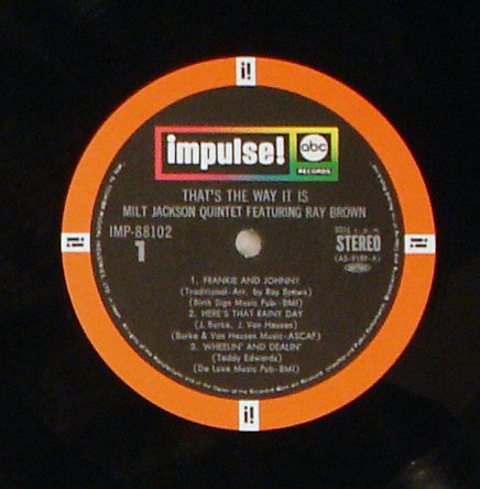 Milt Jackson Quintet - That's The Way It Is (Vinyl, LP, Album, Reissue, Stereo) Very Good (VG) / Very Good (VG)