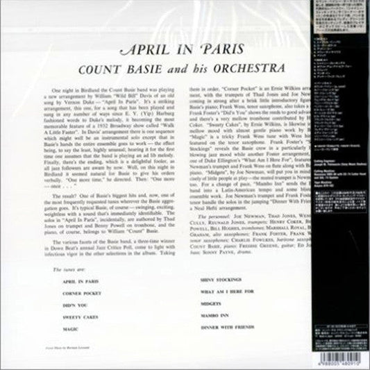 Count Basie Orchestra - April In Paris (Vinyl, LP, Album, Remastered, Reissue, Limited Edition, Mono) Very Good (VG) / Near Mint (NM or M-)