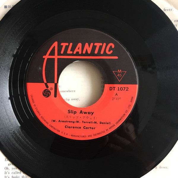 Clarence Carter - Slip Away (Vinyl, 7", 45 RPM, Single) Very Good Plus (VG+) / Very Good (VG)