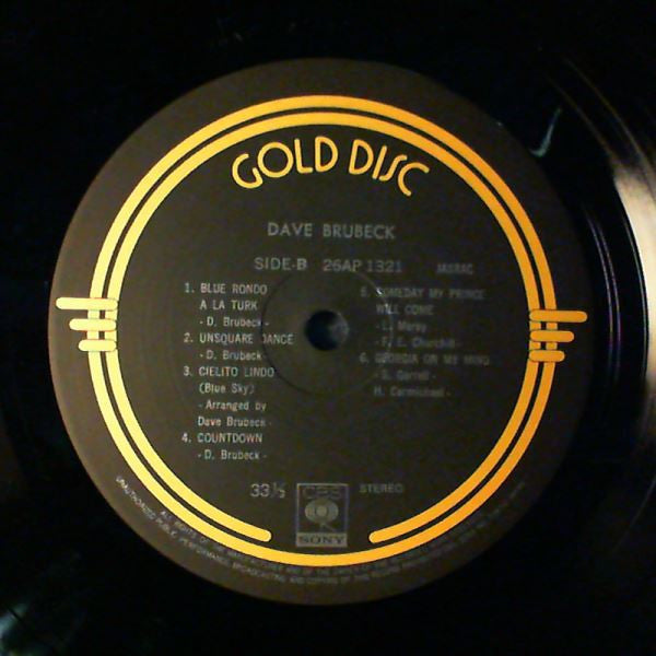 Dave Brubeck - Gold Disc (Vinyl, LP, Compilation, Reissue, Stereo)