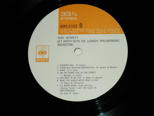 Tony Bennett - Get Happy (Vinyl, LP, Album, Stereo) Very Good (VG) / Good Plus (G+)