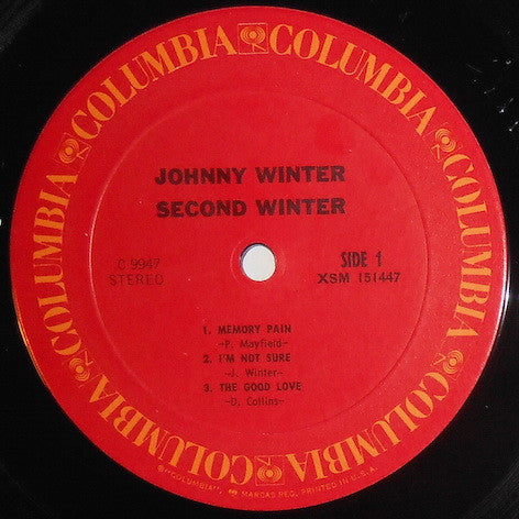 Johnny Winter - Second Winter (Vinyl, Vinyl, LP, Album, Reissue, LP, Single Sided) Very Good Plus (VG+) / Very Good Plus (VG+)
