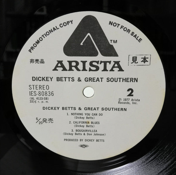 Dickey Betts & Great Southern - Dickey Betts & Great Southern (Vinyl, LP, Album, Promo) Very Good Plus (VG+) / Very Good (VG)