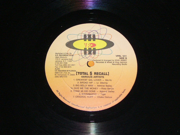 Various - Total Recall 5 (Vinyl, LP, Compilation) Good Plus (G+) / Very Good Plus (VG+)