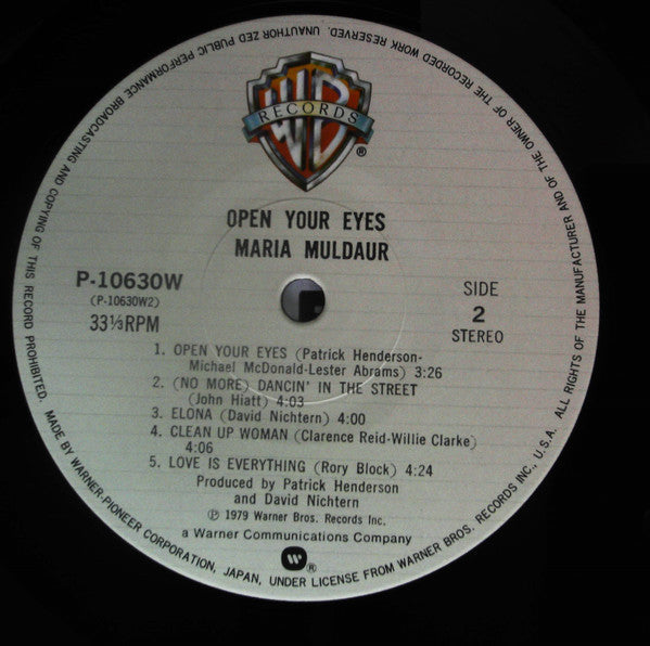 Maria Muldaur - Open Your Eyes (Vinyl, LP, Album)