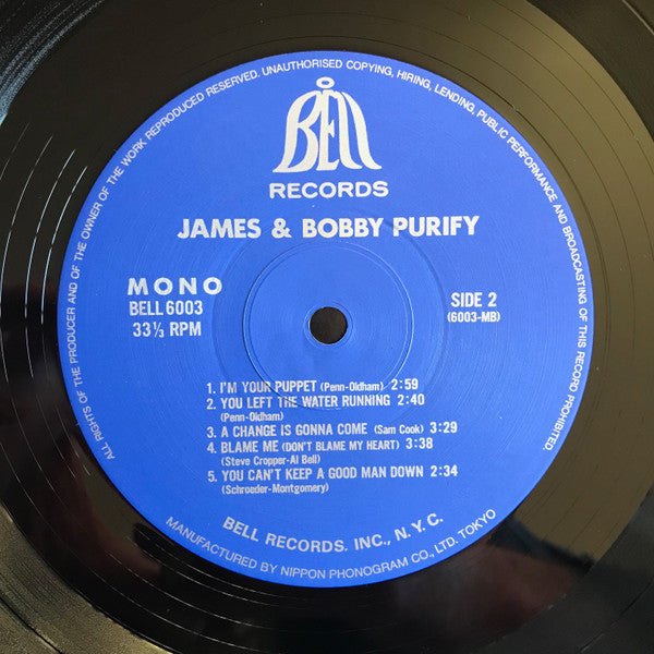 James & Bobby Purify - James & Bobby Purify (Vinyl, LP, Album, Reissue, Mono) Near Mint (NM or M-) / Very Good (VG)
